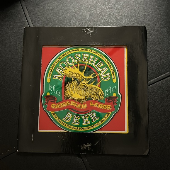 Vintage Moosehead Canadian Lager Beer Glass Carnival Sign 6” - Picture 8 of 9